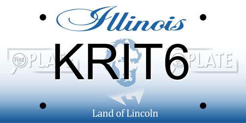 KRIT6 Illinois License Plate