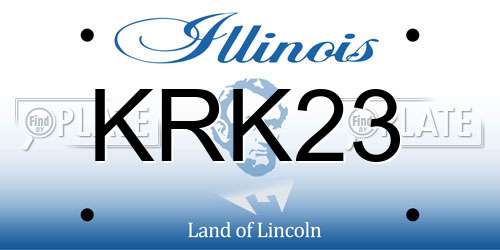 KRK23 Illinois License Plate