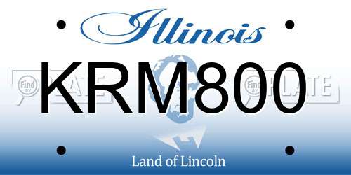 KRM800 Illinois License Plate