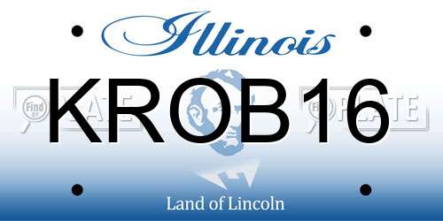 KROB16 Illinois License Plate