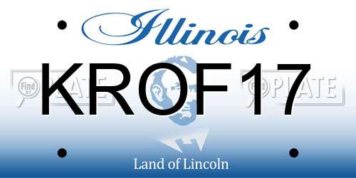 KROF17 Illinois License Plate