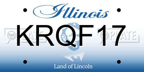 KRQF17 Illinois License Plate