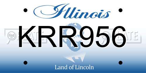 KRR956 Illinois License Plate
