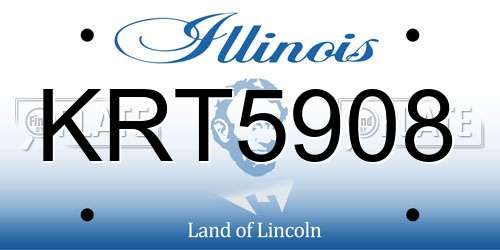 KRT5908 Illinois License Plate