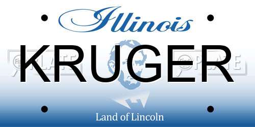 KRUGER Illinois License Plate