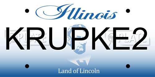 KRUPKE2 Illinois License Plate