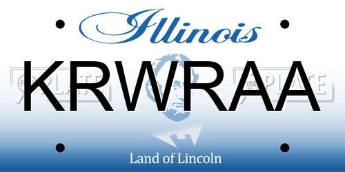 KRWRAA Illinois License Plate