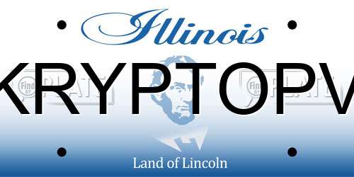 KRYPTOPV Illinois License Plate