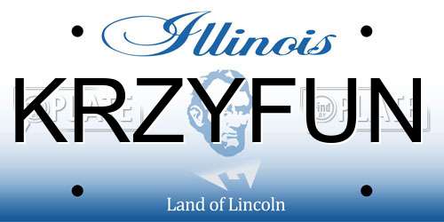KRZYFUN Illinois License Plate