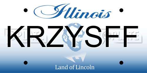KRZYSFF Illinois License Plate