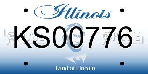 KS00776 Illinois License Plate