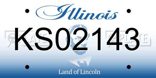 KS02143 Illinois License Plate