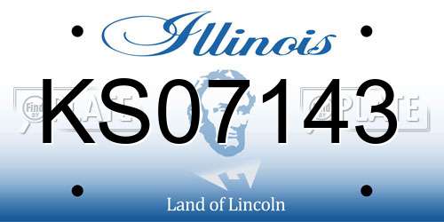 KS07143 Illinois License Plate