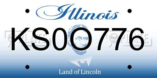 KS0O776 Illinois License Plate