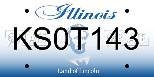 KS0T143 Illinois License Plate