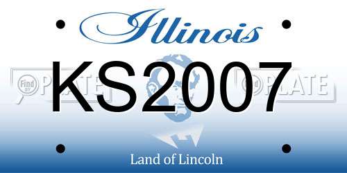 KS2007 Illinois License Plate