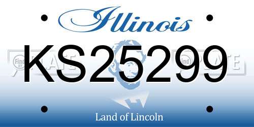 KS25299 Illinois License Plate