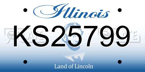 KS25799 Illinois License Plate
