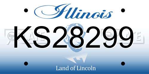 KS28299 Illinois License Plate