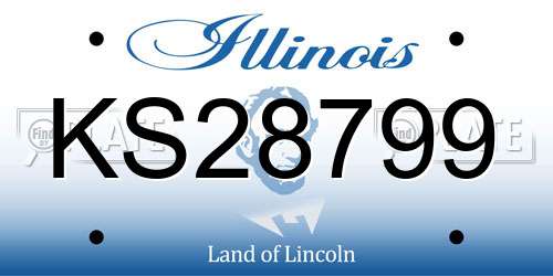 KS28799 Illinois License Plate