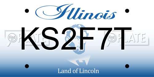 KS2F7T Illinois License Plate