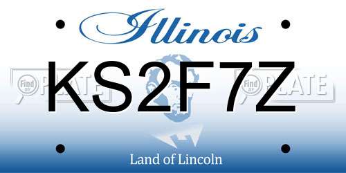 KS2F7Z Illinois License Plate