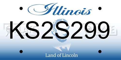 KS2S299 Illinois License Plate
