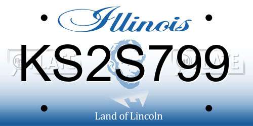 KS2S799 Illinois License Plate