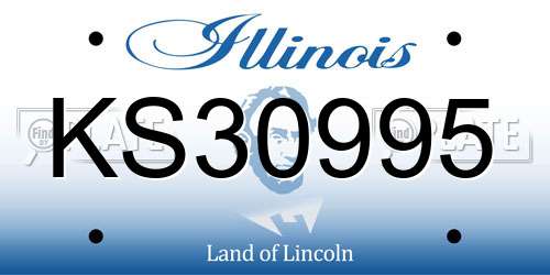 KS30995 Illinois License Plate