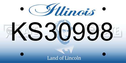 KS30998 Illinois License Plate