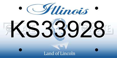 KS33928 Illinois License Plate