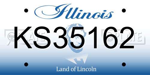 KS35162 Illinois License Plate