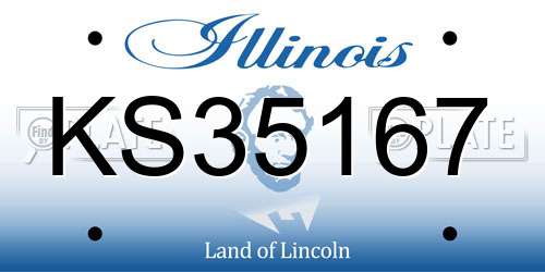 KS35167 Illinois License Plate