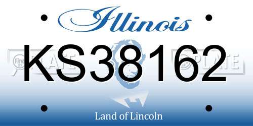 KS38162 Illinois License Plate