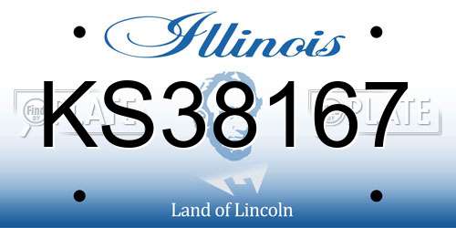 KS38167 Illinois License Plate