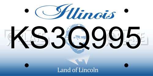 KS3Q995 Illinois License Plate