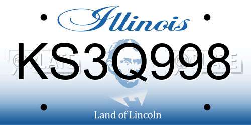 KS3Q998 Illinois License Plate