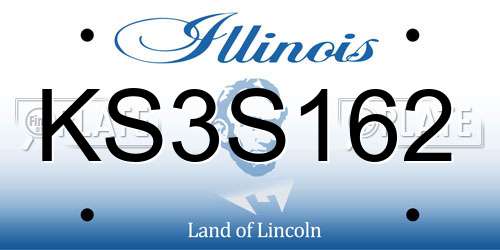 KS3S162 Illinois License Plate