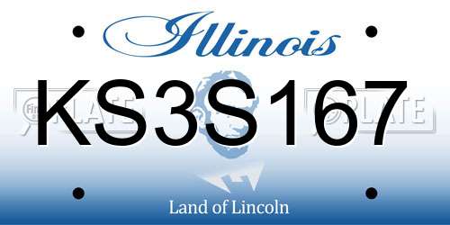 KS3S167 Illinois License Plate