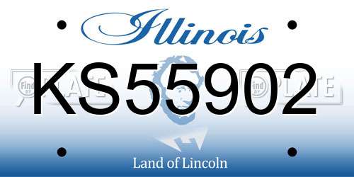 KS55902 Illinois License Plate
