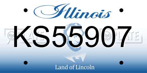 KS55907 Illinois License Plate
