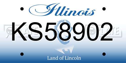 KS58902 Illinois License Plate