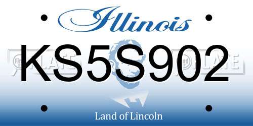 KS5S902 Illinois License Plate