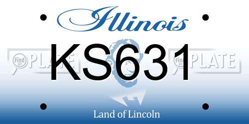 KS631 Illinois License Plate