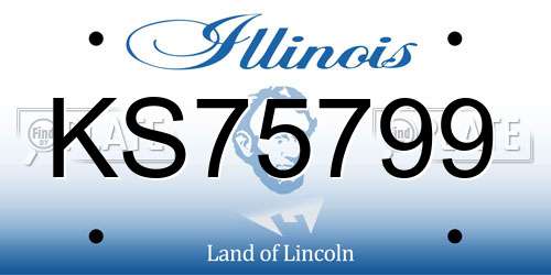KS75799 Illinois License Plate
