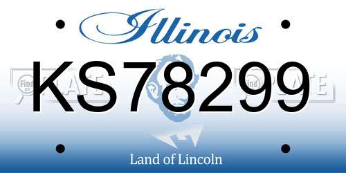 KS78299 Illinois License Plate