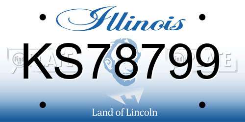 KS78799 Illinois License Plate