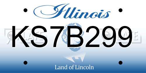 KS7B299 Illinois License Plate