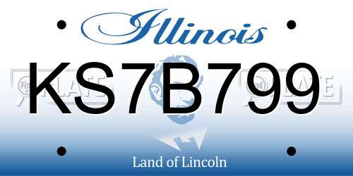 KS7B799 Illinois License Plate