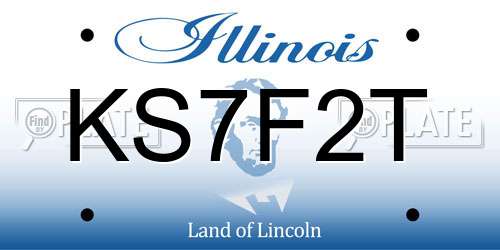 KS7F2T Illinois License Plate